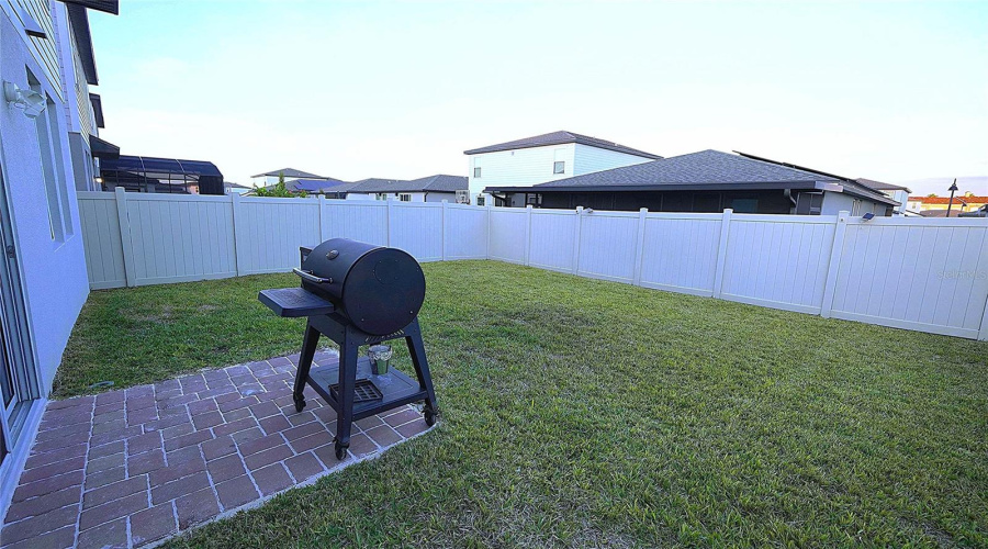 The Wonderful Fenced In Backyard Has A Great Patio For Grilling!