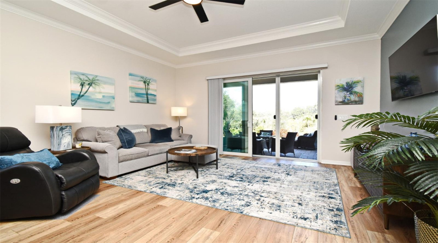 Great Room with Sliding Doors to Patio