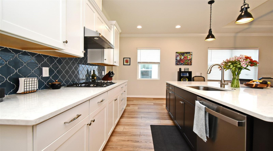 Kitchen with Custom Backsplash