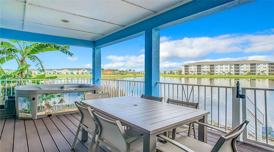 Downstairs Covered Porch Overlooks Lake