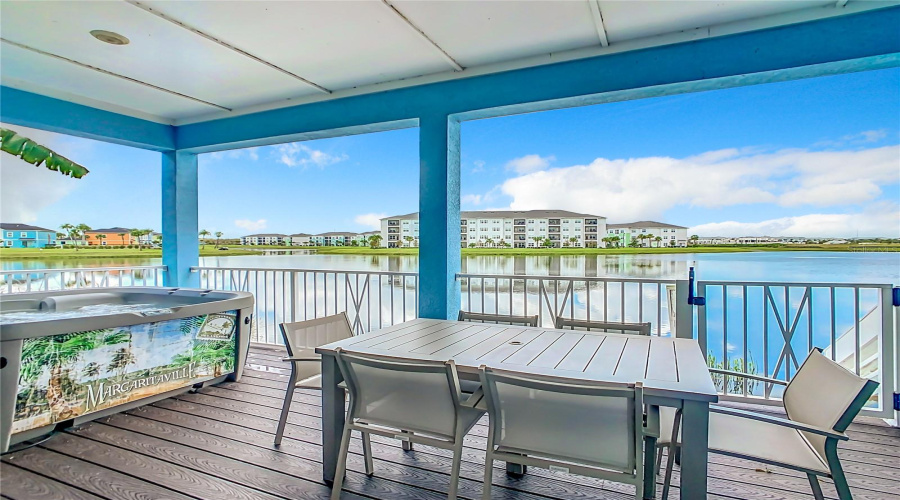 Downstairs Covered Porch Overlooks Lake