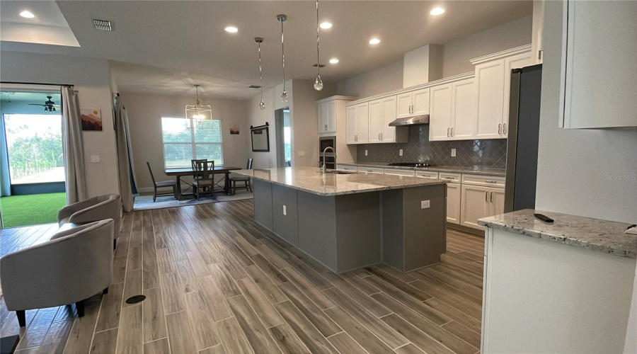 Kitchen Island Deep Enough For Stools, Light Grey