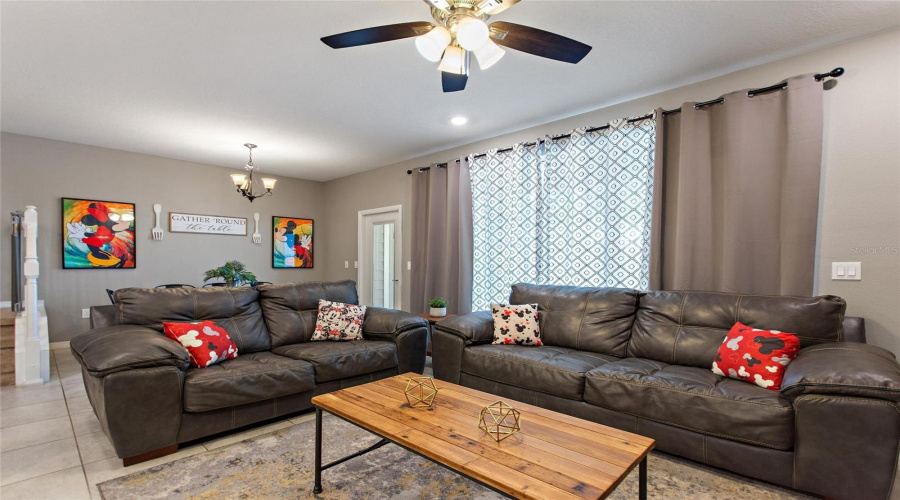 living room to dining room