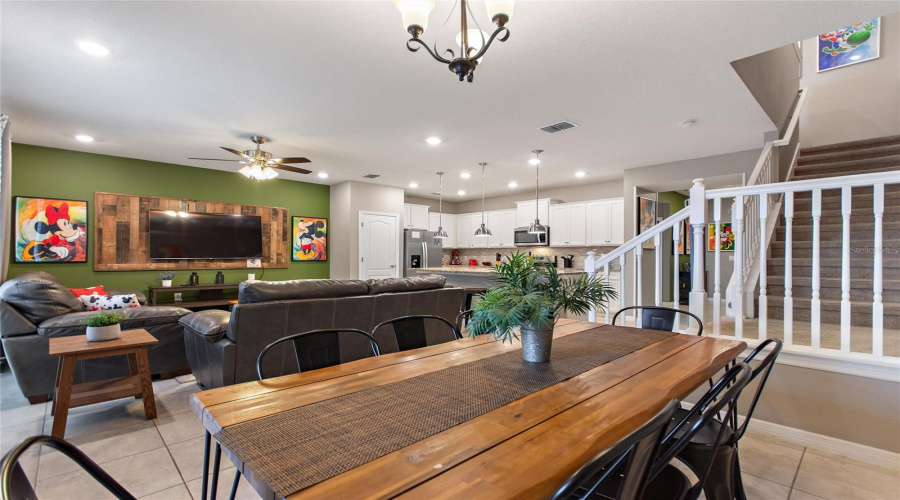 Dining room to living room view