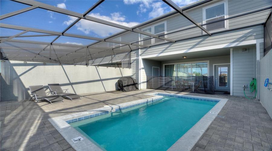 Pool view to patio