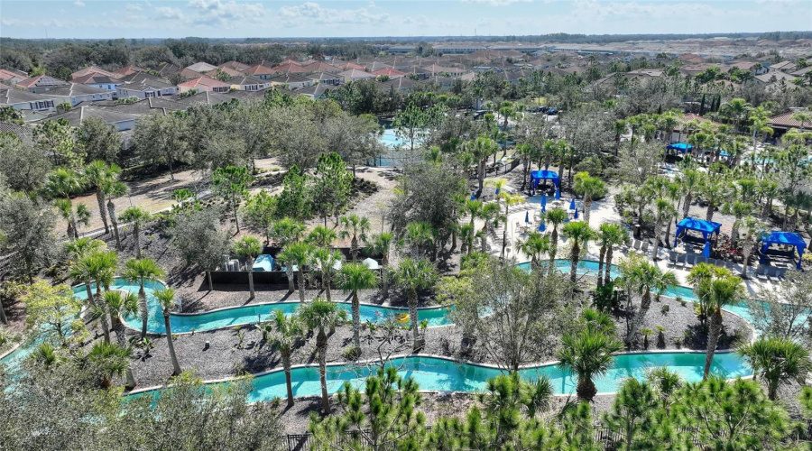 Aerial of water amenities