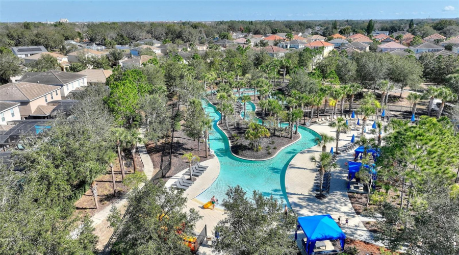 Aerial of water amenities