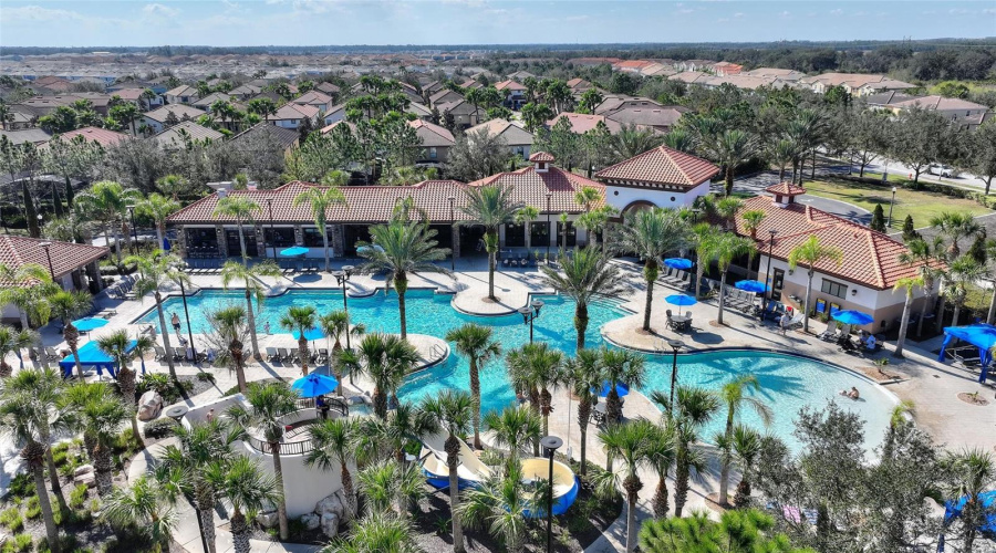 Aerial of water amenities