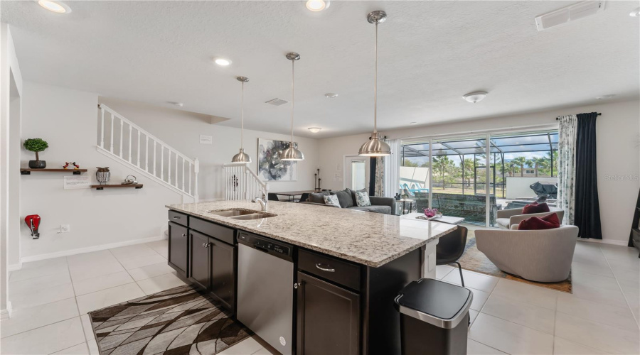 Kitchen Island, Extended Countertop