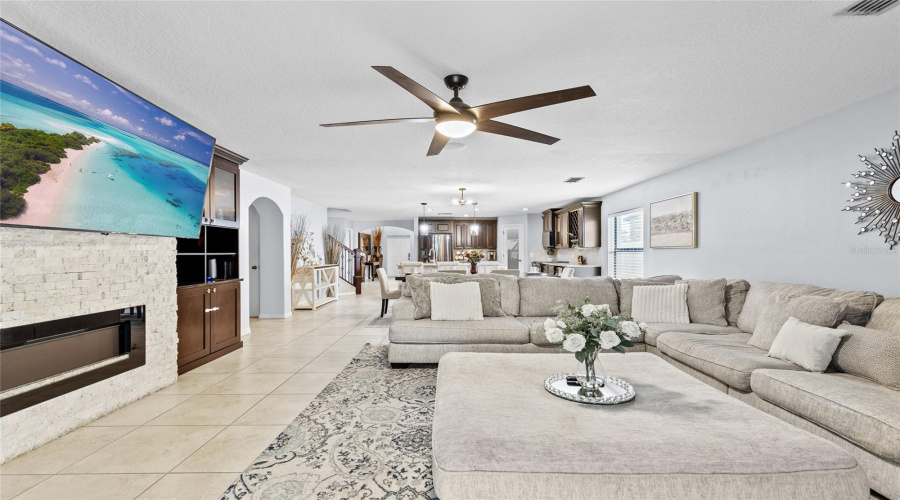 Luxury Family Room W/ Electric Fireplace