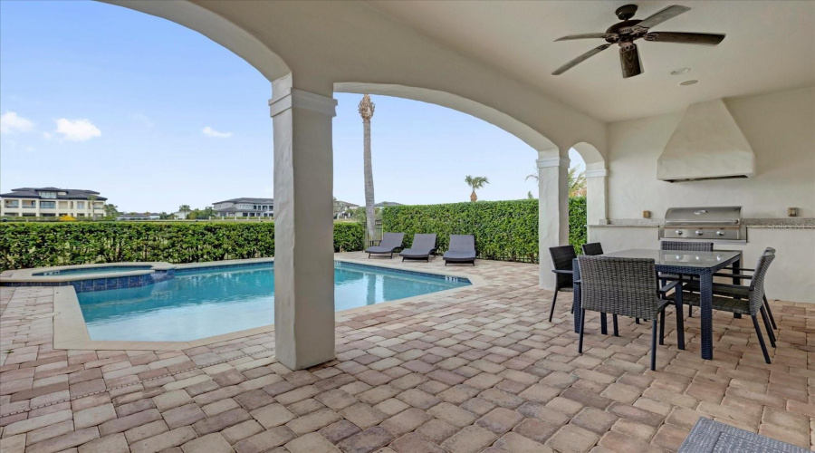 Open Patio With Private Screen