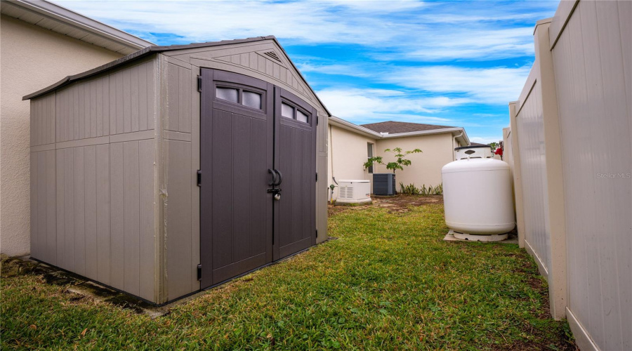 Shed For Additional Outdoor Storage.