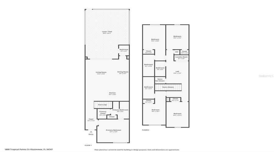 KISSIMMEE, Florida 34747, 5 Bedrooms Bedrooms, ,4 BathroomsBathrooms,Residential,For Sale,TROPICAL PALMS,0,MFRS5121304