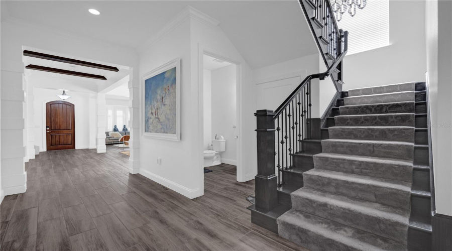 Wood stairs
