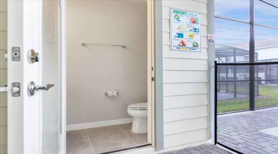 Outdoor Bathroom at the pool