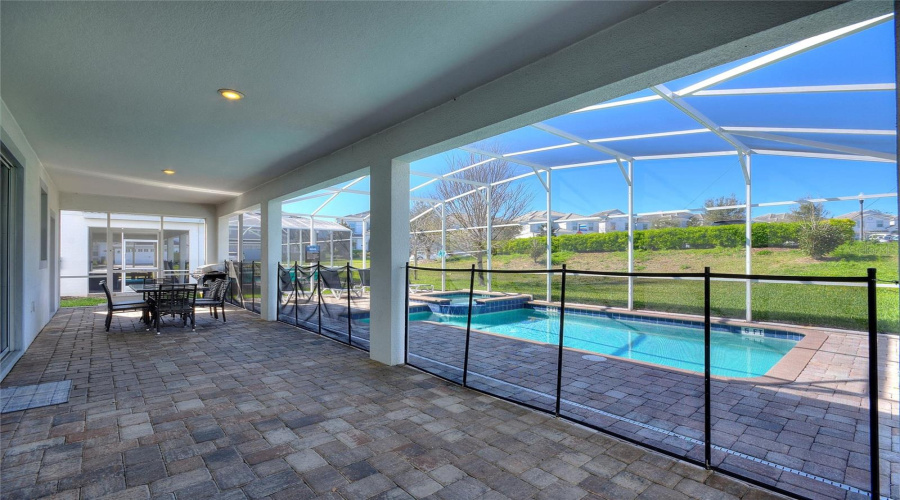 Covered Lani with pool view