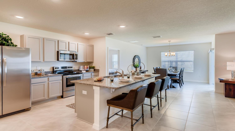 Stock photo of kitchen layout.