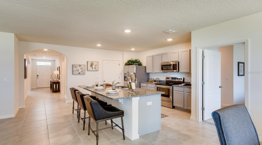 Stock photo of kitchen island layout.