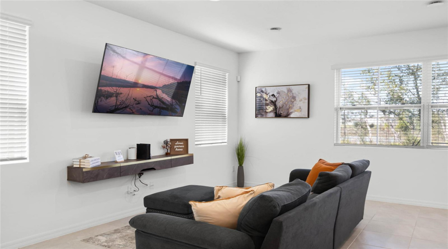 Family Room With Expansive Views Of The Water