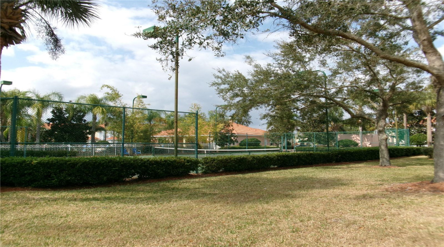 Tennis Court And Pool Area