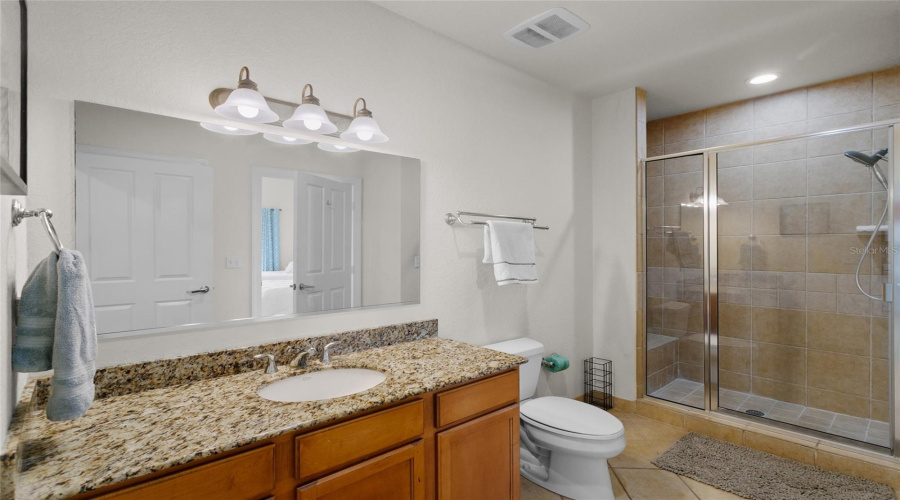 Bathroom to on suite bedroom 3 (second floor)