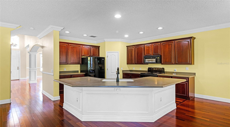 Kitchen as seen from the family room