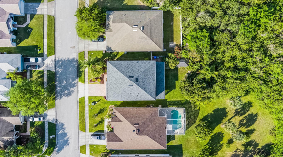 Overhead view of property