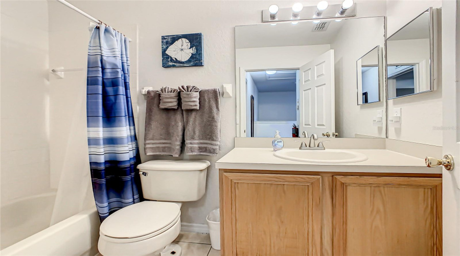 Upstairs guest bathroom
