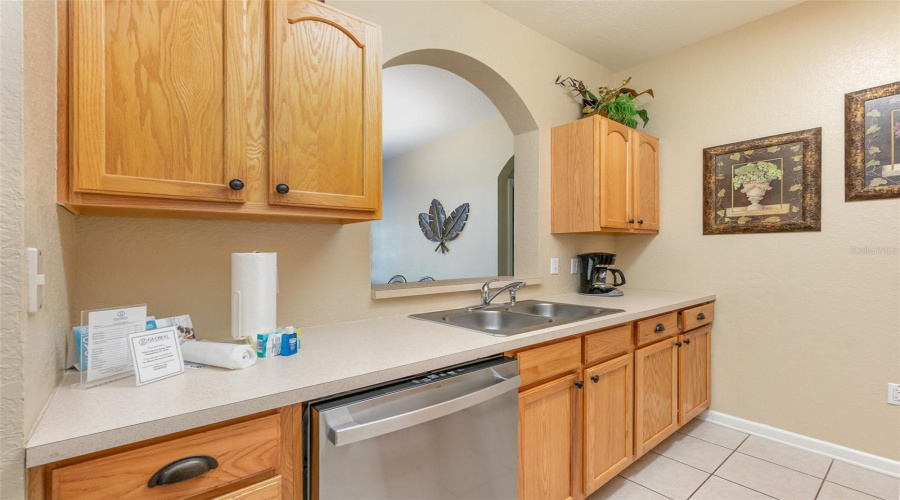 Kitchen With View To Dining/Living Room