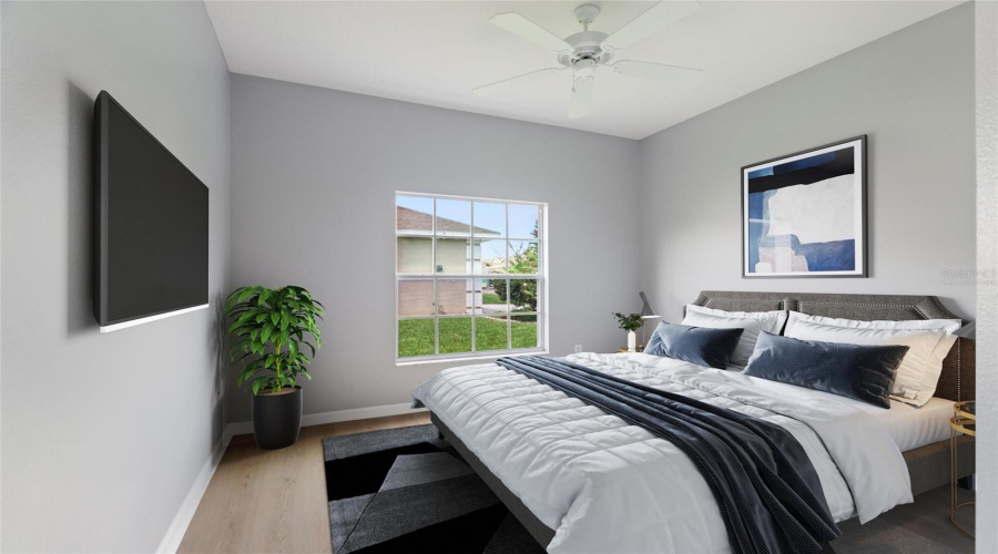 Virtually Staged Guest Room