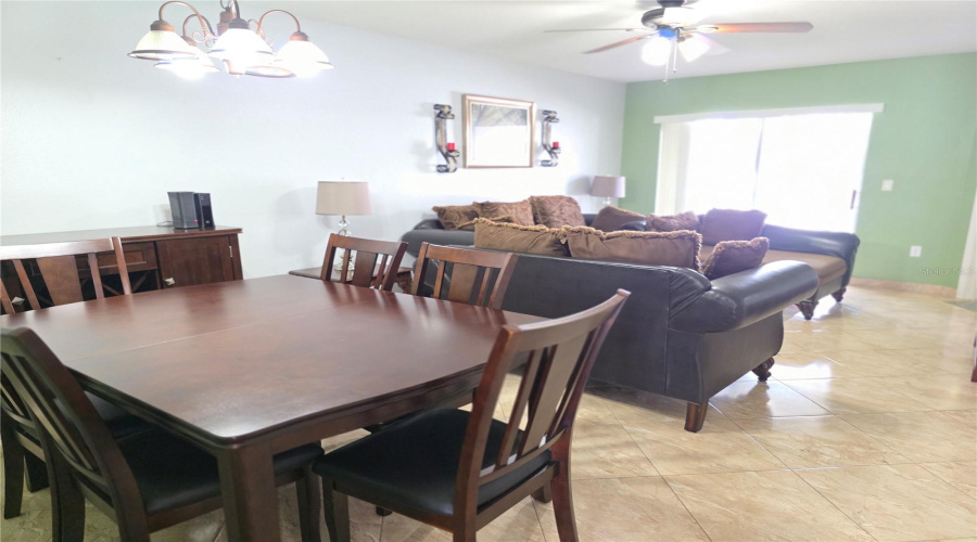 Dining and living room