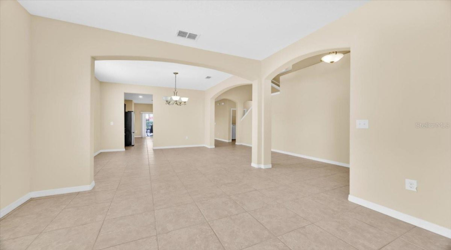 Open View Living Room To Dinner Room