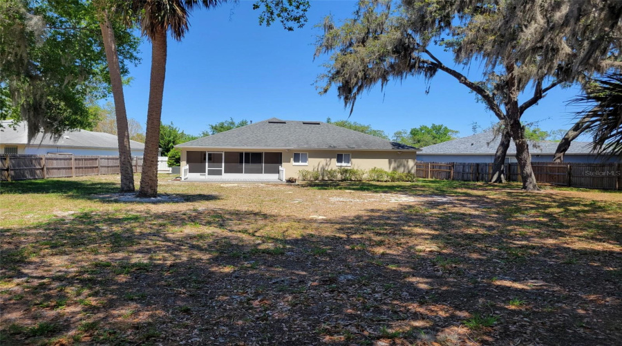 Backyard toward Rear Exterior