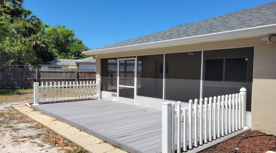 Raised Deck in Backyard