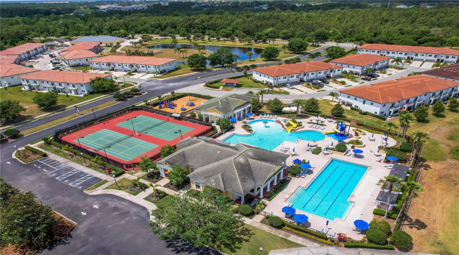 Aerial View of the Community/Pool