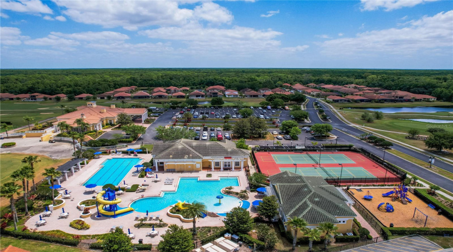Aerial View of the Community/Pool