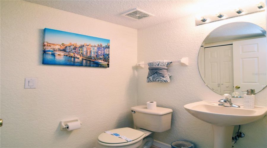 Half bathroom on first floor