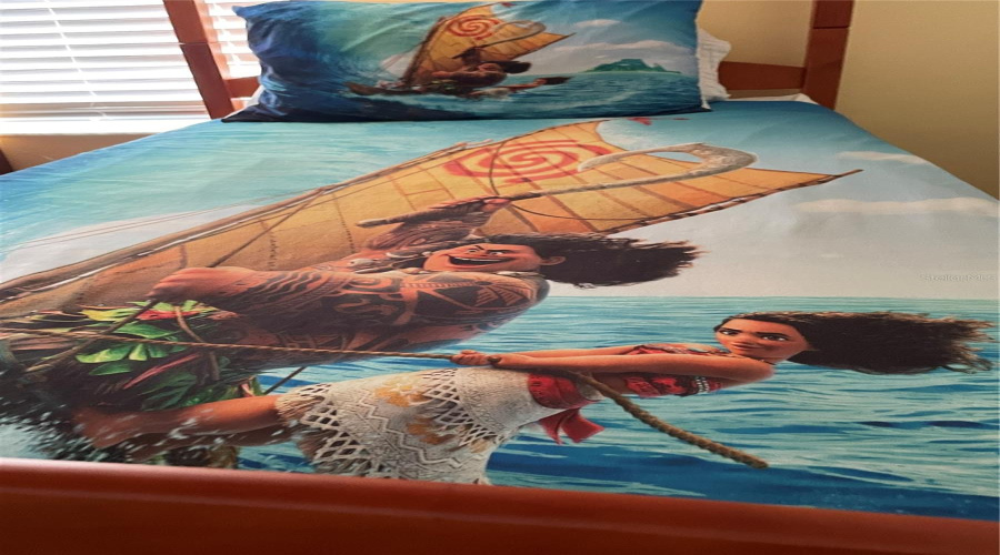 Moana Bedding on all 4 beds