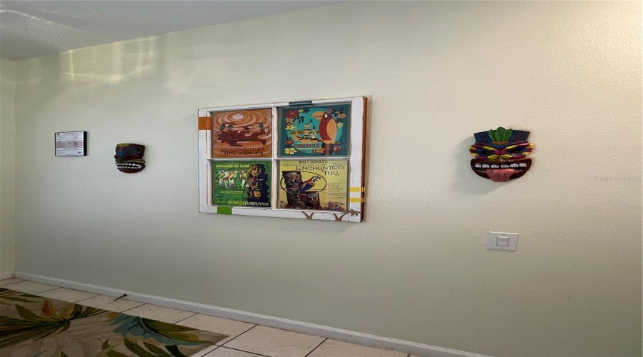 left of the front door in foyer