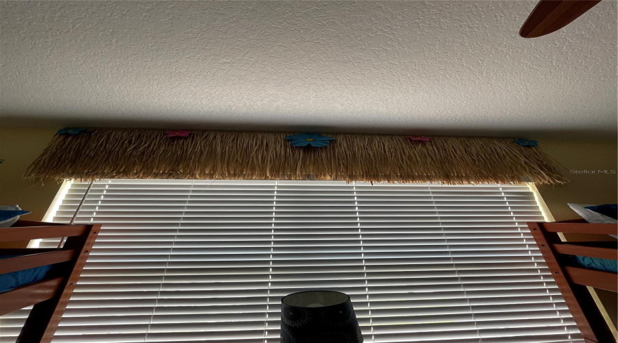 Grass valance over the window