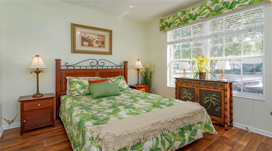 first floor bedroom with en suite queen bed