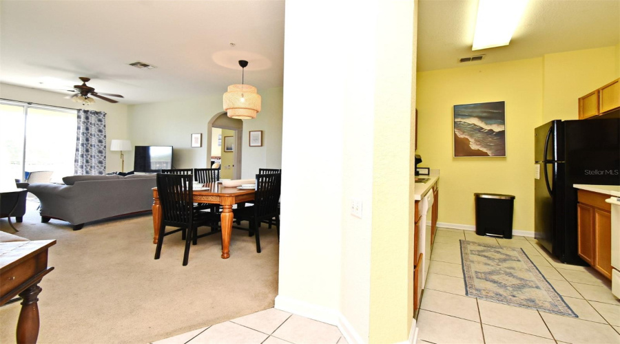 View From Hall Into Kitchen And Living Room
