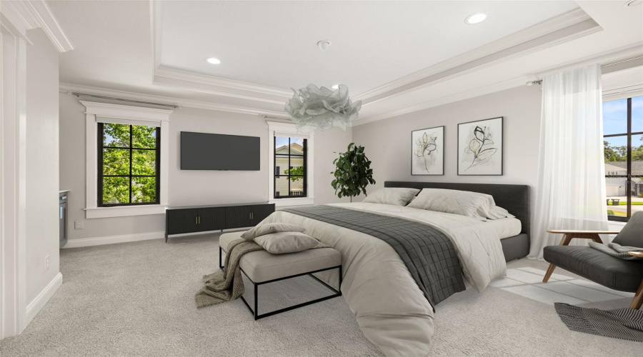 Primary Suite Virtually Staged