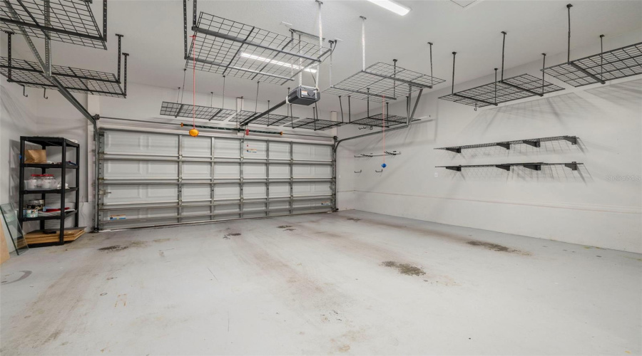 2 Car Garage With Storage Racks