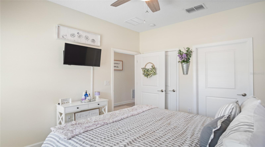 A View Of The Guest Bedroom Looking Toward The Hallway.