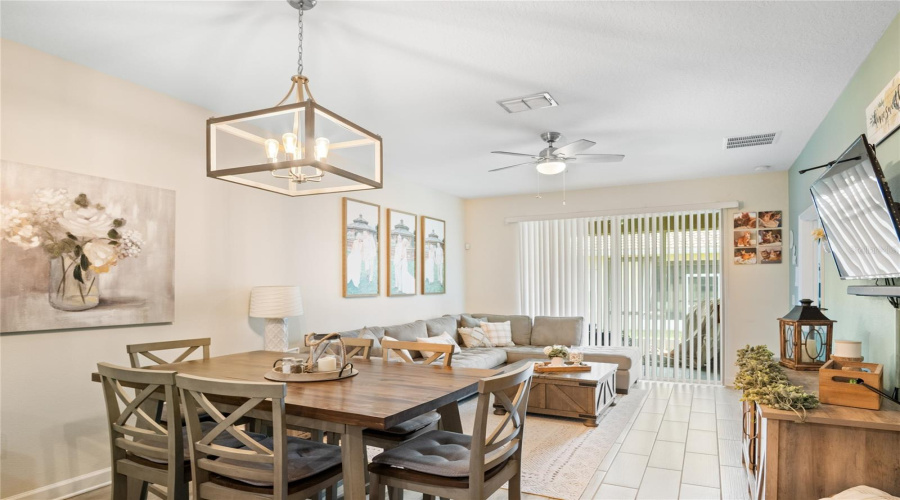 The Dining And Living Rooms.