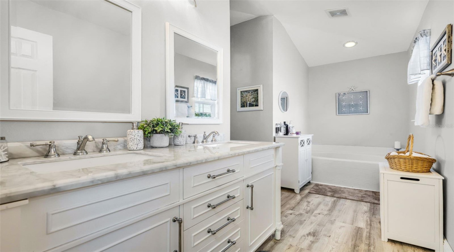 Primary Bathroom. Dual Sinks.