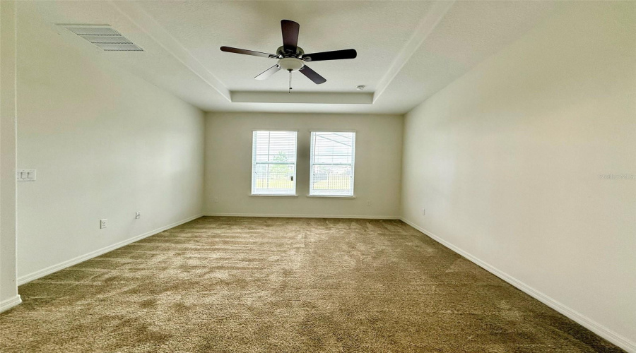 Owners' Suite Has Tray Ceiling