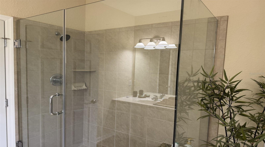 Stunning Glass Shower In The Primary Bath