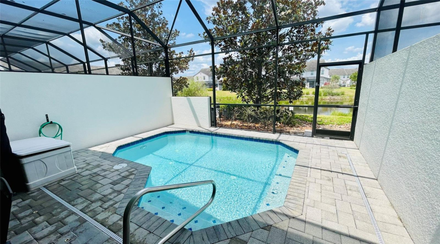 Heated Pool Area With Lake Views